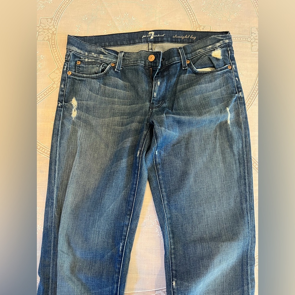 7 For All Mankind Straight Leg Jeans, Size 29 - Picture 4 of 9